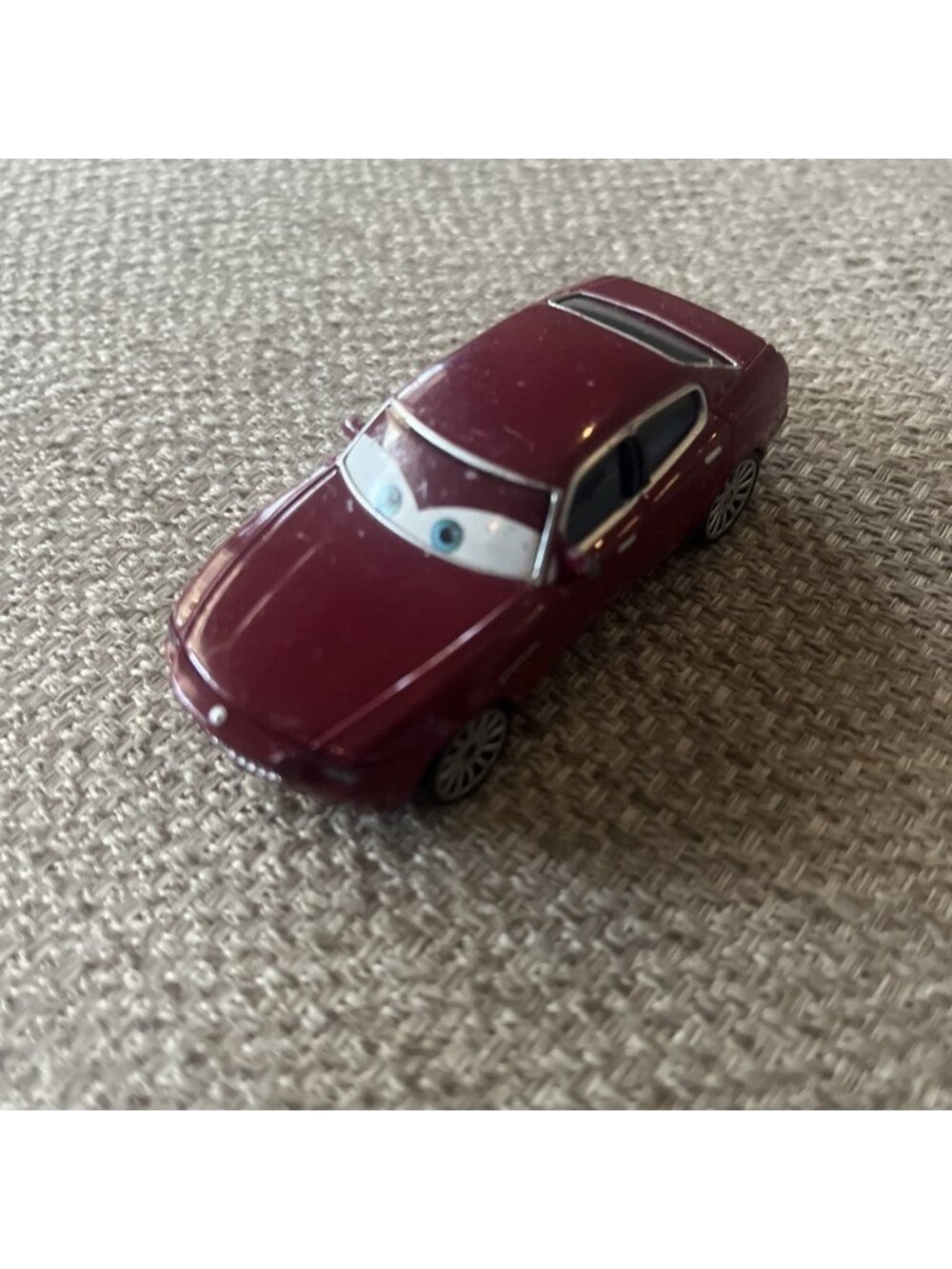 DISNEY PIXAR CARS 2 CARLO MASERATI V2820 RED / MAROON DIECAST 3" CHARACTER CAR